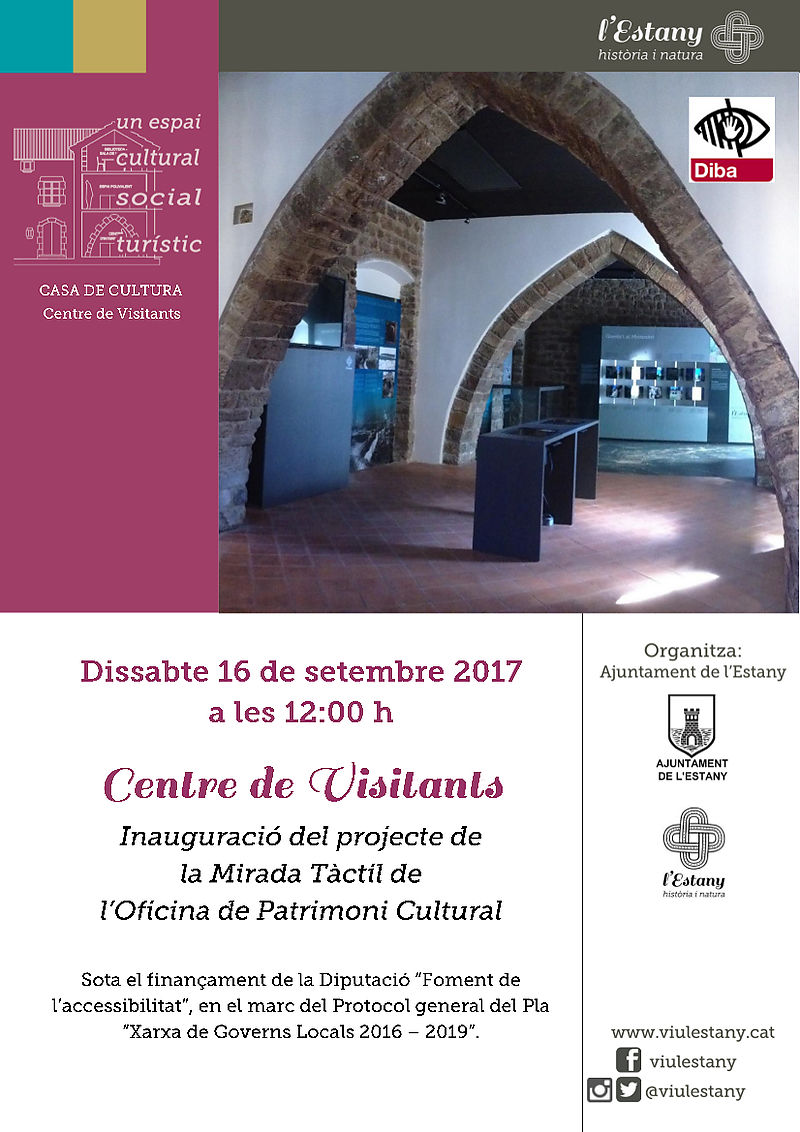 Inauguració del projecte de la MIRADA TÀCTIL, de l'Oficina de Patrimoni Cultural.